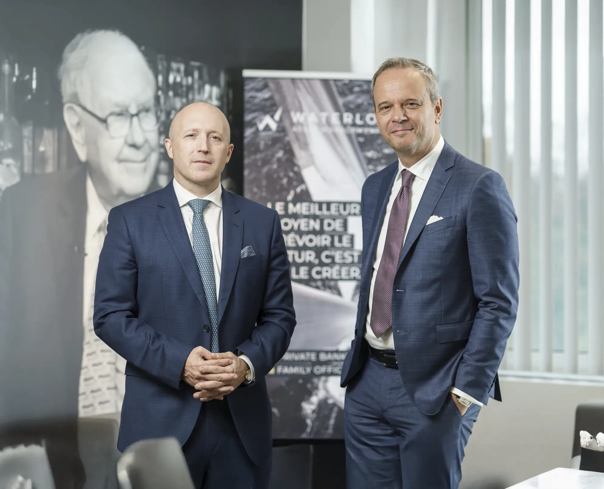 Deux associés de Waterloo Asset Management dans les bureaux
